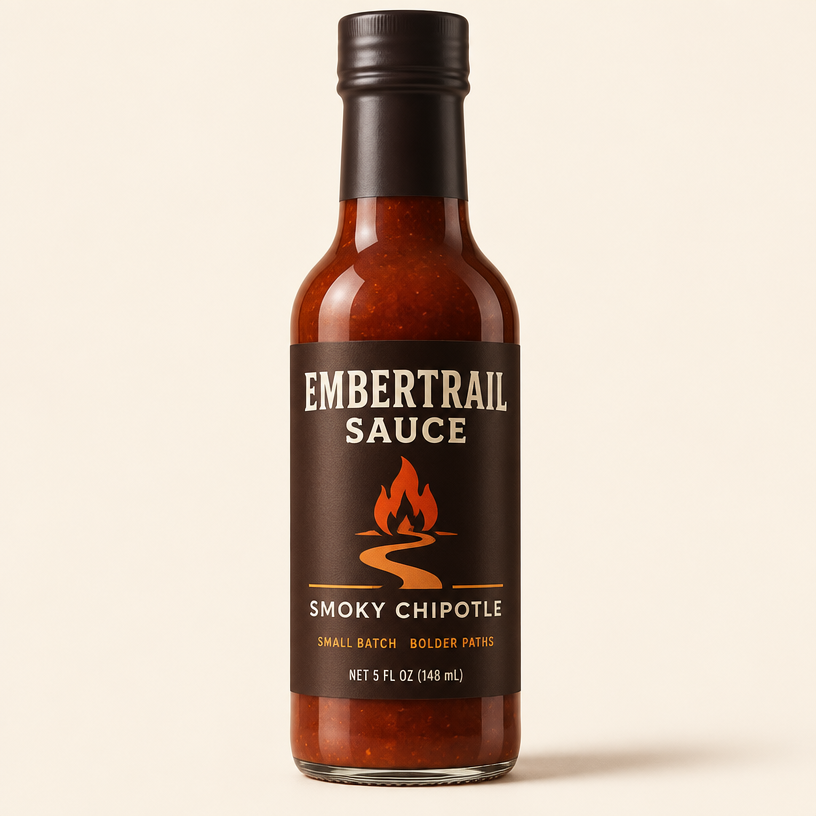 Bottle of Embertrail Sauce Smoky Chipotle